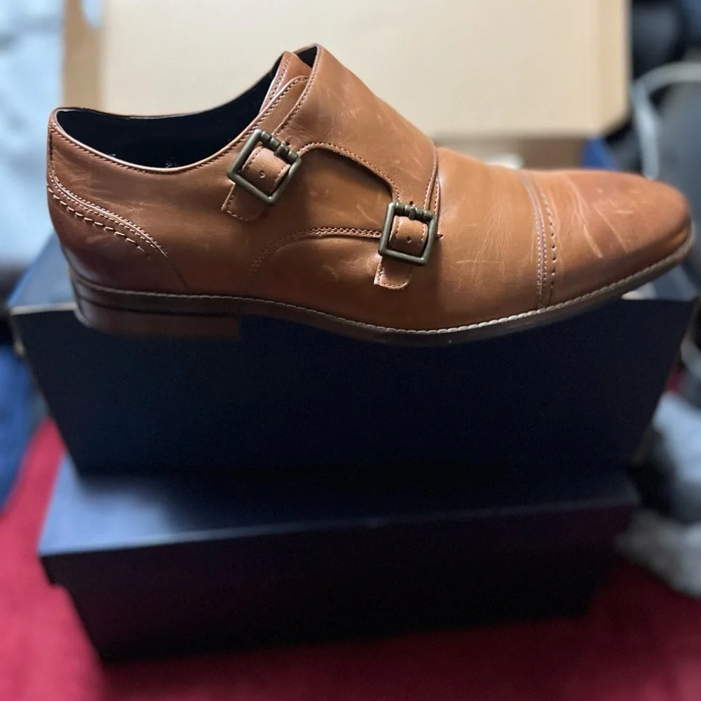 Cole Haan Brown Double Monk Strap Oxfords - Picture 6 of 6